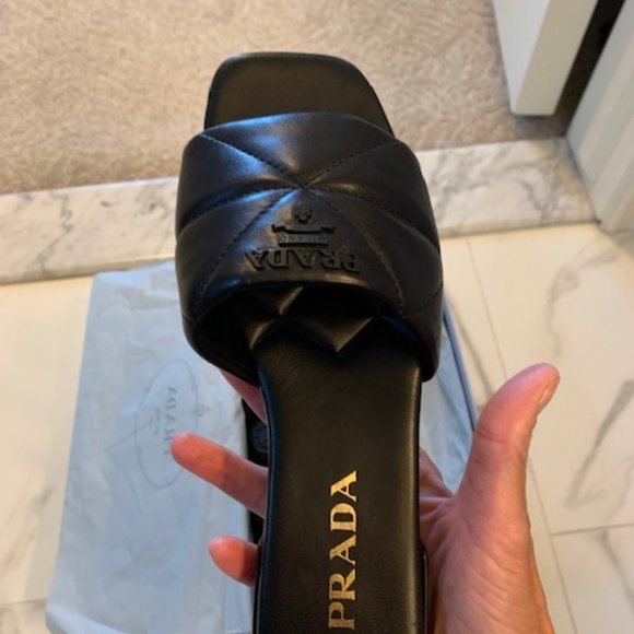 Prada leather sabot slides - Picture 4 of 6